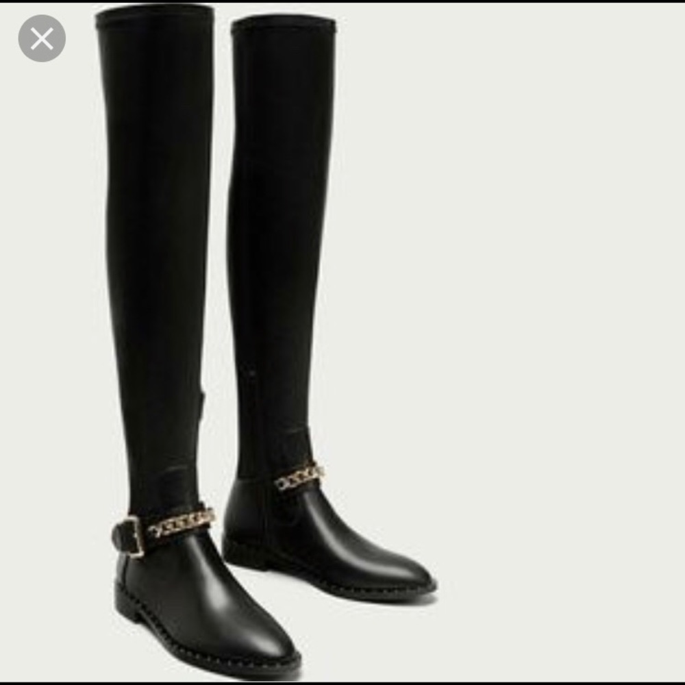 Zara over the knee boots